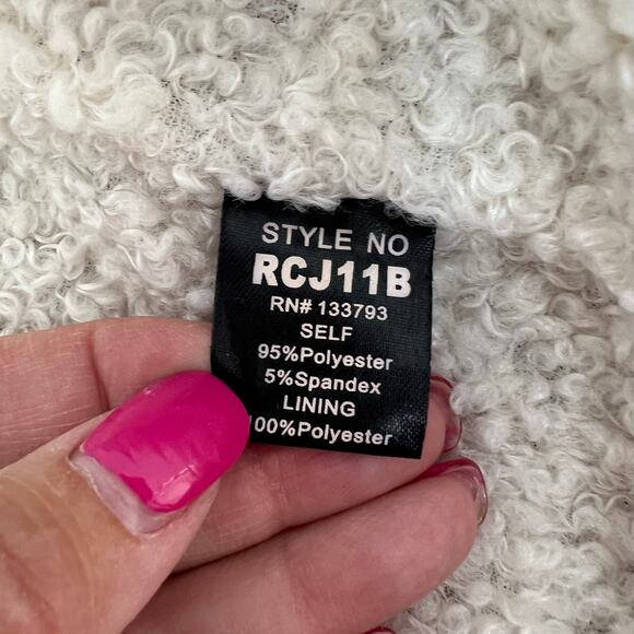 POL Dusty Pink Fleece Lined Rugged Raw Hem Corduroy Jacket Shacket Size M NWOT - Picture 11 of 13